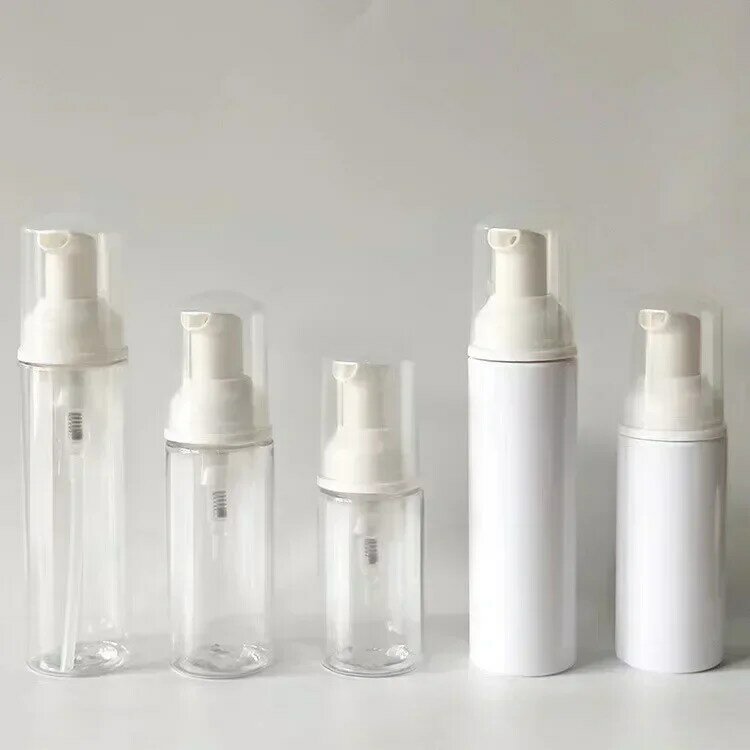 空の透明なプラスチック製の泡ポンプ,14/28/50個のクリーニングボトル。
