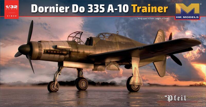 HK Model 01E09 1/32 Scale Dornier Do335A-10 Trainer (Plastic model)