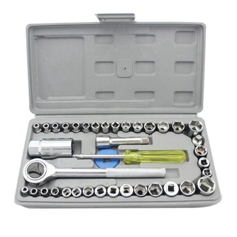 40 Pieces Of Auto Repair Tools, Car-Mounted Tools, Repair Tools, Emergency Socket Combination Wrench