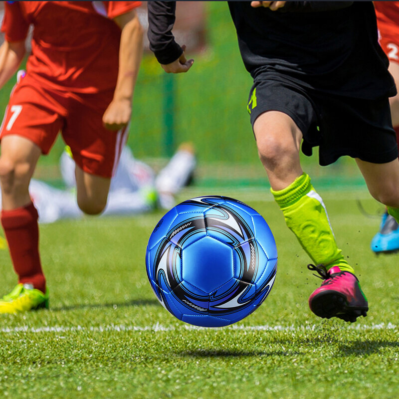 Balón de fútbol de cuero PU para niños, pelotas de fútbol de competición, impermeables, a prueba de presión, tamaño 5, suministros para deportes al aire libre