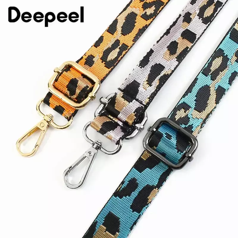 Deepeel-Correa de leopardo para bolso de mujer, cinturón de hombro, ajustable, 2,5 cm
