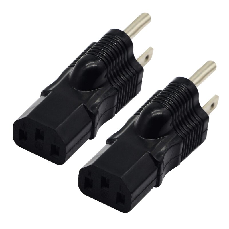 Plug Power Adapter Plug Conversores, Adaptadores de Plugue de Alta Potência, 3Prong, 5-15P para C13, 16A, 110-250V, 5-15P