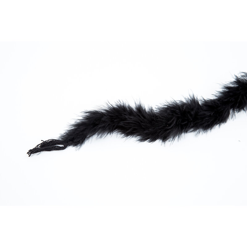 6 foot feather boa for Night Wedding - Black