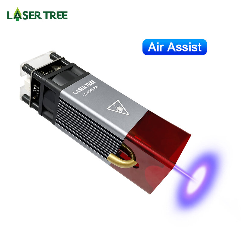 Árbol láser 80W 40W 20W módulo láser, 450nm TTL cabezal láser de luz azul para grabado láser herramienta de creación DIY de madera