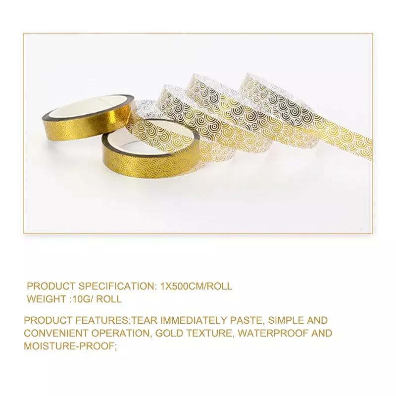 Zelfklevende Gouden Tape 50M Garderobe Decoratie Tape Waterdichte Muur Afdichting Tape Zelfklevend Slaapkamerkast Kit