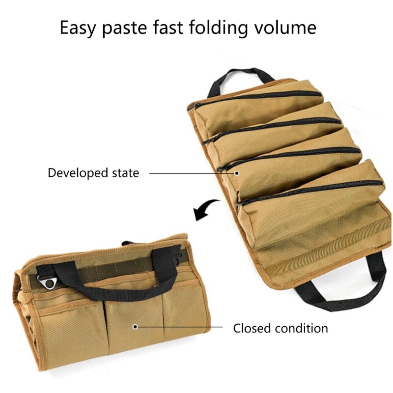 K1KA Outdoor Tool Bag Compact Roll Design Solusi Penyimpanan Efisien Serbaguna untuk Penyimpanan & Perjalanan yang