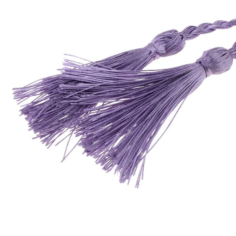 2xWomen Girl Tassel Long Hair Band Rope Ring Ties Hair Accessories Purple