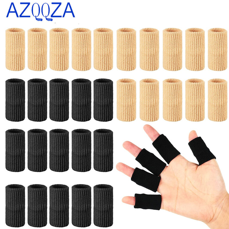 10 pçs mangas de dedo, polegar tala cinta suporte protetor elástico dedo fita para alívio da dor artrite gatilho dedo esportes