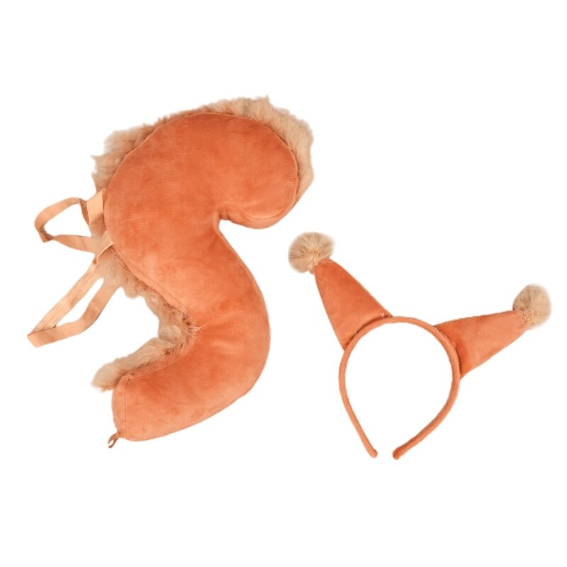 Diadema creativa con forma de orejas de ardilla para Halloween, accesorios de fiesta de disfraces para niños, fiesta Rave