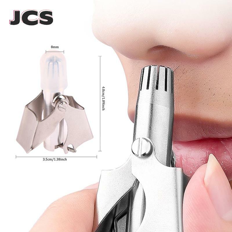 Men's Nose Hair Trimmer Stainless Steel Manual Trimmer With Cap Suitable For Nose Hair Razor Washable Portable Nose Hair Trimmer