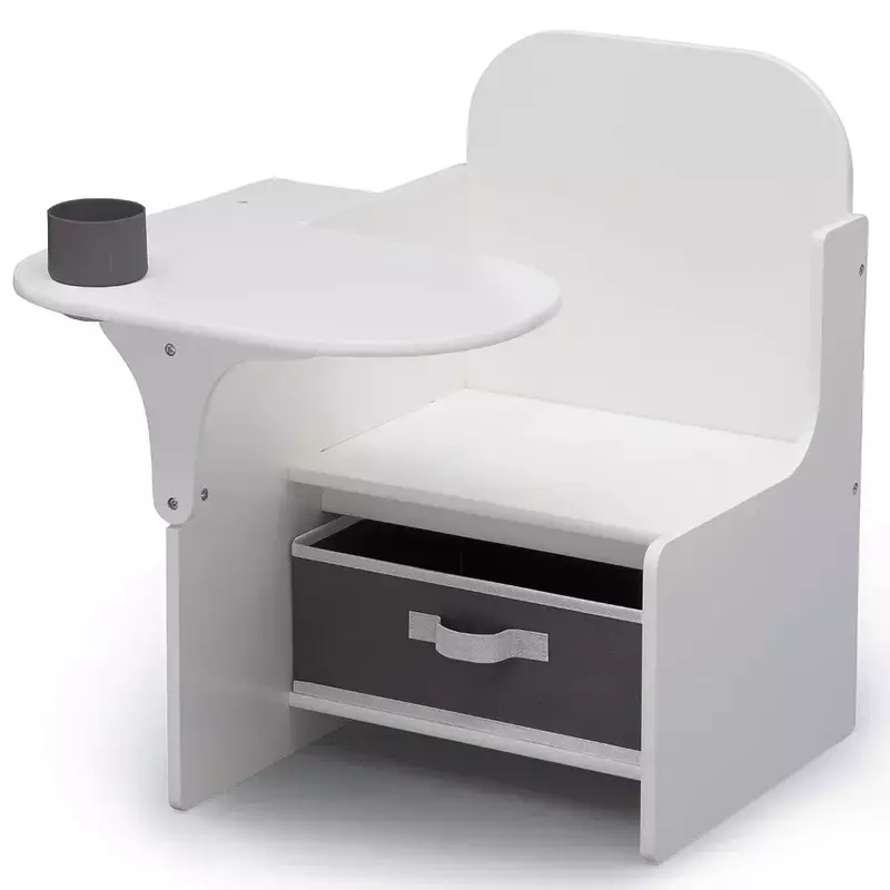 Greenguard-Chaise de bureau pour enfants, avec bac de rangement, couleur blanche