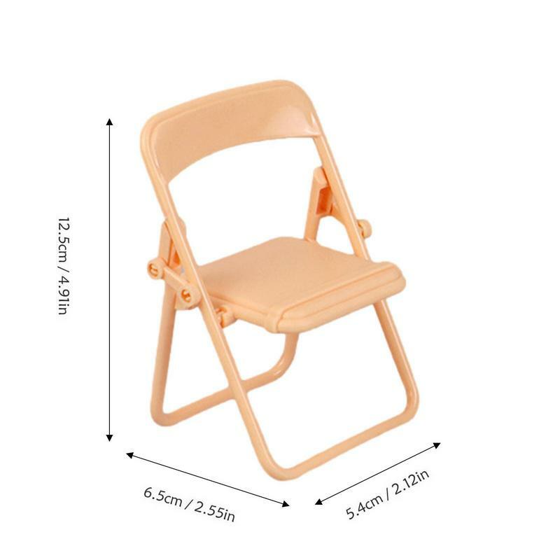 Uchwyt na telefon w kształcie Mini krzesło regulowany uroczy kolorowy krzesła składane stojak na telefon komórkowy wielofunkcyjny do telefonu komórkowego