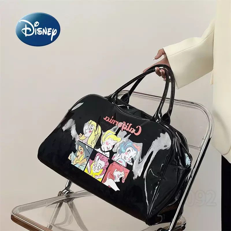 กระเป๋าถือสตรี Disney Snow White กระเป๋าสะพายไหล่ผู้ชายแฟชั่นแบรนด์หรูกระเป๋าถือผู้หญิงลายการ์ตูนกระเป๋าฟิตเนสความจุขนาดใหญ่