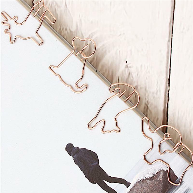 25 pçs criativo bookmark clipes adorável cão em forma de clipes de papel material de escritório