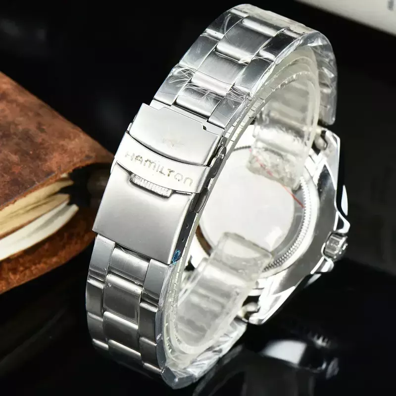Hamilton-Reloj de acero para hombre, cronógrafo multifunción de lujo, marca Original de alta calidad, deportivo, negocios, AAA