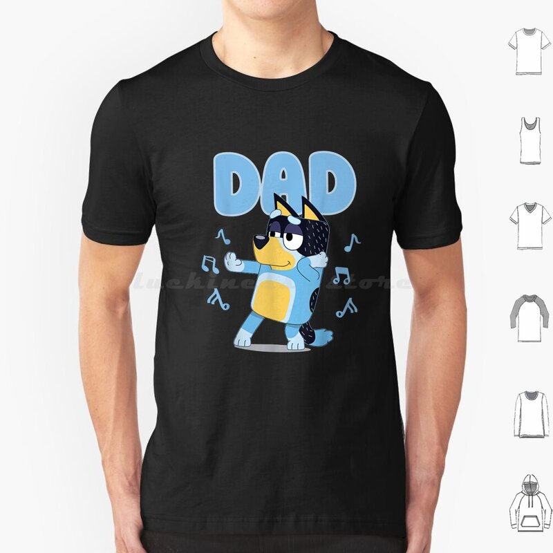 Väter Papa Mumm T-Shirt Baumwolle Männer Frauen DIY Druck Bingo Cartoon lustige Familie Frohe Weihnachten Papa glücklich Papa Hund Heeler