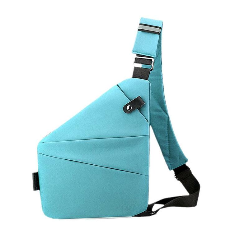 Дорожная персональная сумка через плечо с защитой от кражи, Спортивная мужская сумка для бега, нагрудная многофункциональная невидимая сумка-кошелек с защитой от брызг для отдыха U6o8
