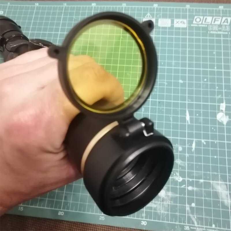 라이플 스코프 렌즈 커버 플립 사이트 커버 보호 커버 캡, 직경 30-69mm 라이플 스코프 야간 투시경 사냥 액세서리