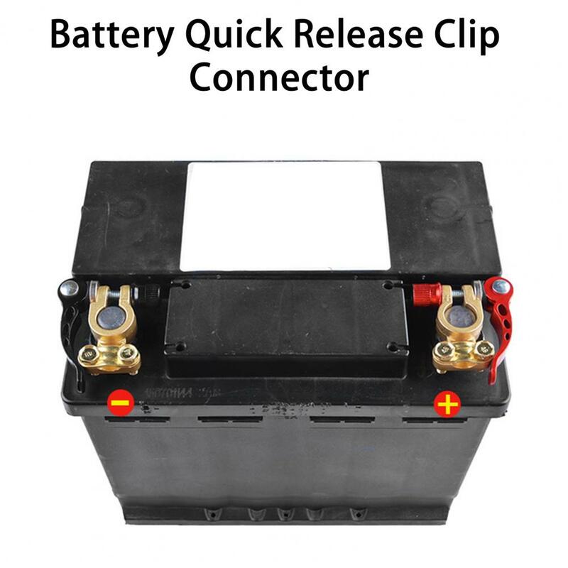 Konektor Baterai 2 Buah Membantu Daya Hantar Yang Kuat Perlindungan Baterai Rilis Cepat Konektor Klip Aksesori Mobil