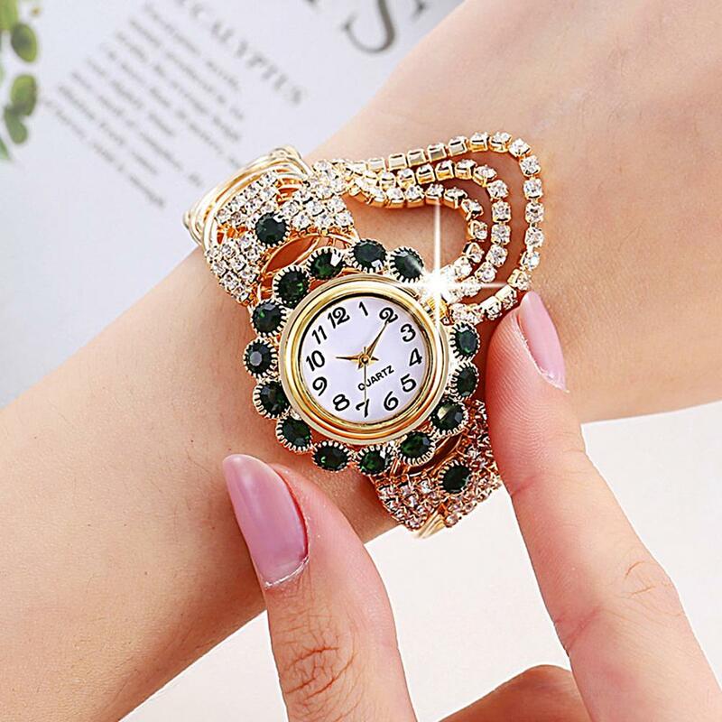 Anti-fade Trendy wysoka dokładność zegarek kwarcowy moda kobiety zegarek Rhinestone na walentynki
