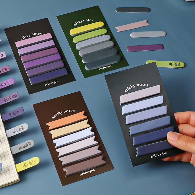 120 pz schede Sticky Index Tabs scrivibili e riposizionabili schede di File bandiere Morandi colorato marcatori di pagina etichette per la lettura delle note