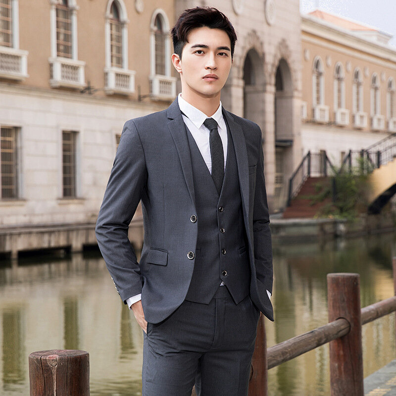 V2486-Men's business suit, suitable for small figures