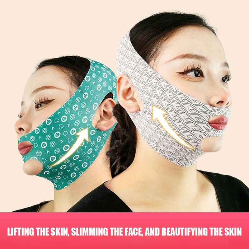 Bandagem ajustável V para mulheres, cinto de elevação, reduzir o queixo duplo, esculpir o rosto, máscara de dormir, ferramenta de cuidados com a pele facial 1pc