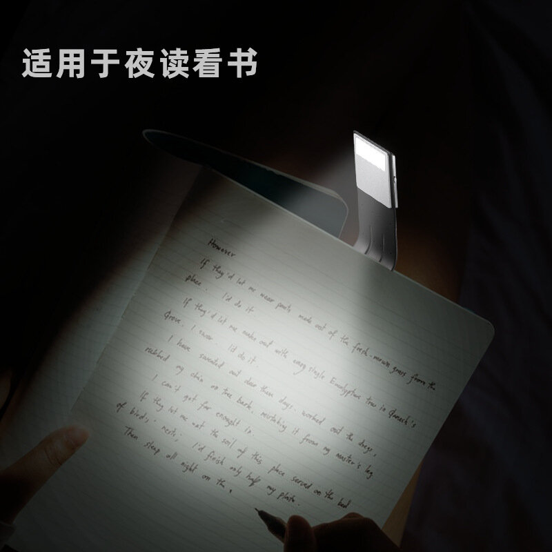 Lampu buku dengan Timer isi ulang USB 3 warna & 5 kecerahan lampu baca Clip-on lampu baca lampu malam lampu buku