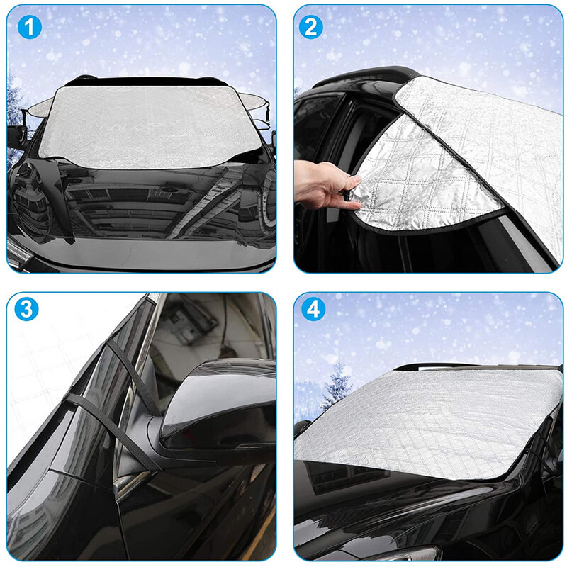 Protetor de gelo da neve do carro janela pára-brisa sun sombra frente traseiro bloco capa viseira acessórios exteriores automóveis 150x70cm
