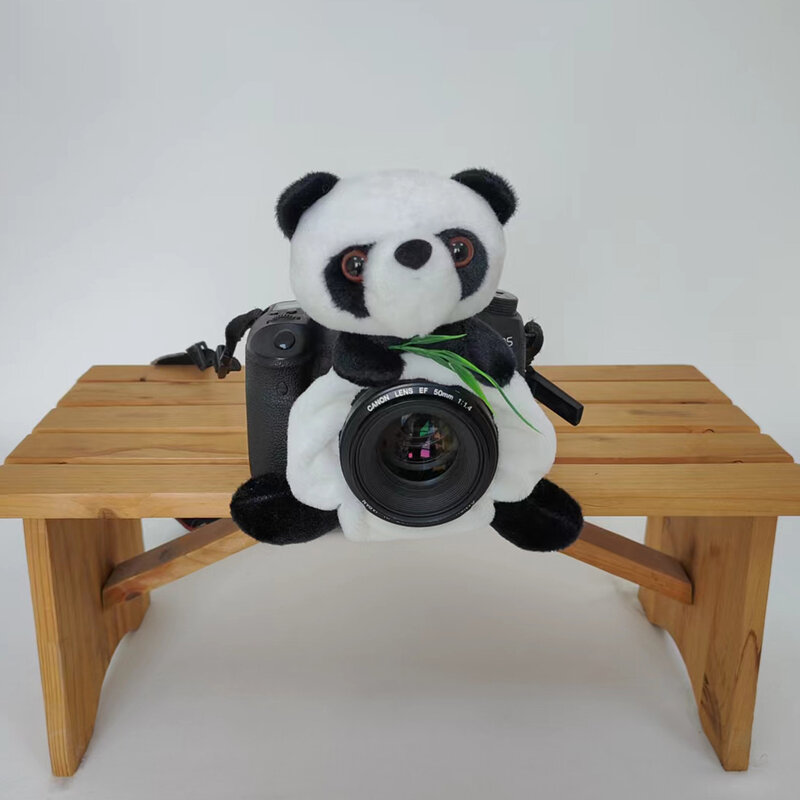 Stereoscopic Panda Camera Companion Newborn Photography Prop Kint Animal Camera Lens Buddy Baby Photography Accessories