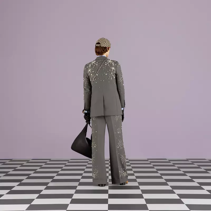 Conjunto de trajes de lujo con cristales para hombre, chaqueta gris hecha a medida, Blazer de 2 piezas y pantalones, esmoquin de boda para novio, el mejor abrigo