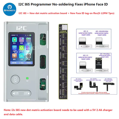 I2C I6S MC14 tidak ada solder diperlukan Face ID Test Flex kabel tanpa pengelasan untuk iPhone X ke 14 Pro Max Dot Matrix proyektor Tag perbaikan