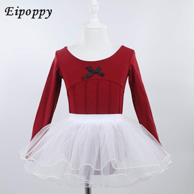 Детская танцевальная одежда для девочек танцевальная юбка с длинными рукавами тренировочная одежда для весны и осени детское выступление