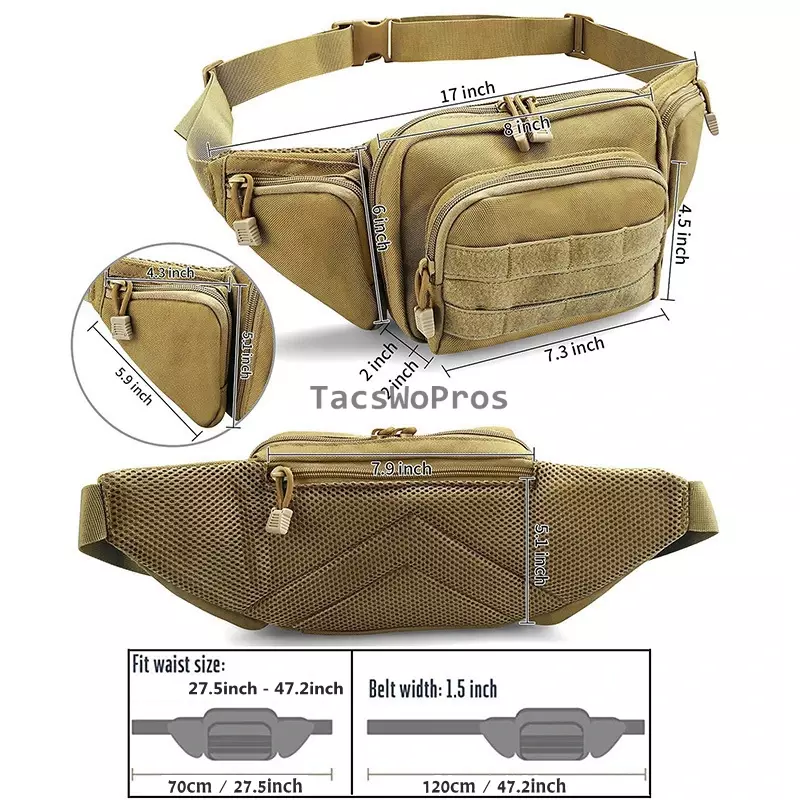 Tactical Gun Waist Holster Bag, Airsoft Paintball Combate Sacos, Treinamento no peito, Caminhadas, Tiro, Caça, Pistola, Cs