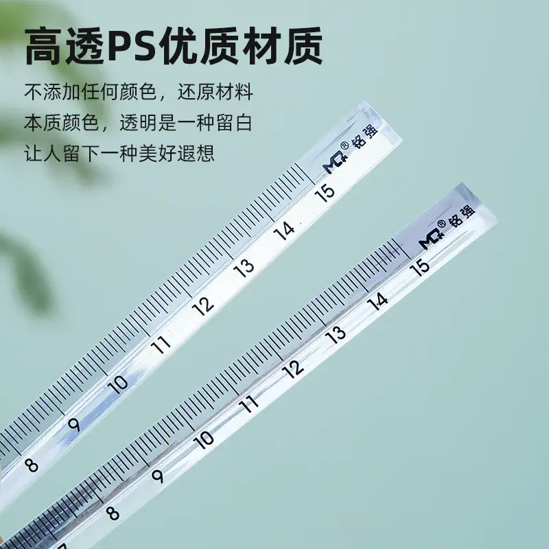 15cm /20 Cm Simple Transparent Triangular Straight Ruler Kawaii Tools Stationery Cartoon Drawing Gift Office School Measuring