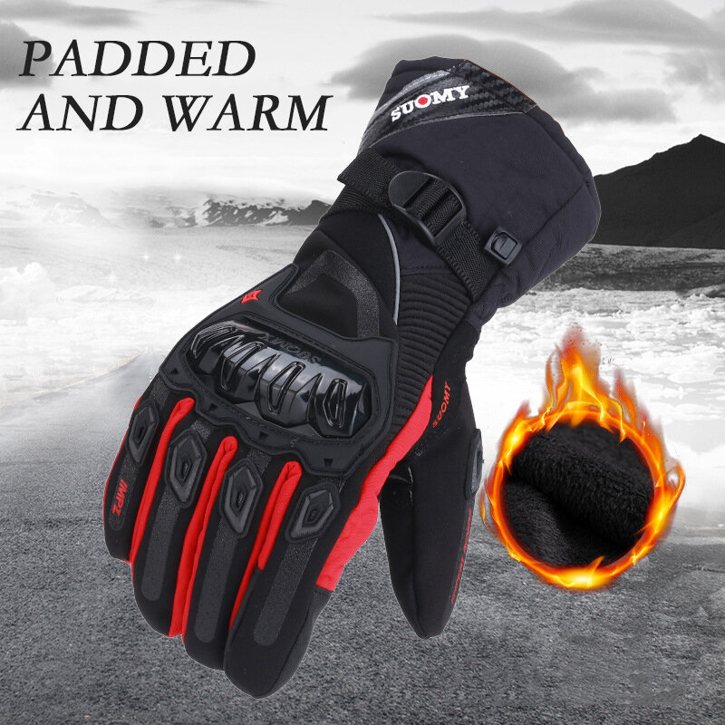 Luvas impermeáveis e à prova de vento para homens, tela sensível ao toque, quente, motocross, ciclismo, inverno