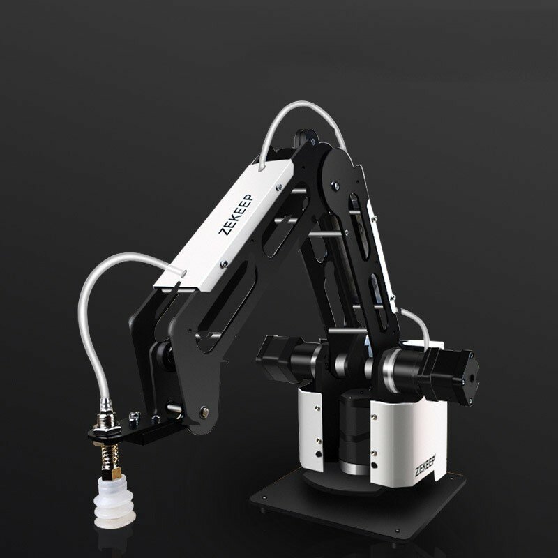 3 dof braccio Robot meccanico manipolatore industriale braccio robotico educativo Desktop carico 500g con pompa ad aria Robot programmabile PLC