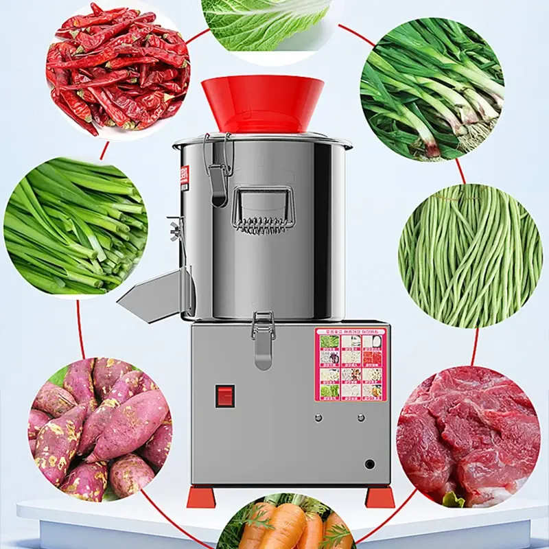 Taglierina per alimenti trituratore elettrico commerciale per verdure particelle macchina per intrappolare verdure allevamento e alimentazione pollo 750W