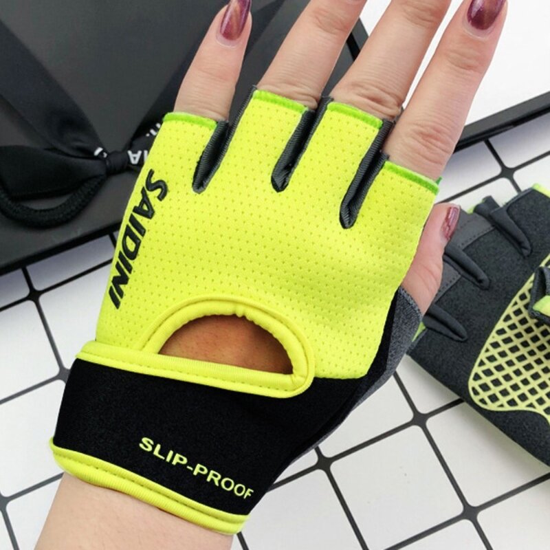 1 пара нескользящие спортивные перчатки для фитнеса дышащие перчатки без пальцев для йоги перчатки с полпальца высокая эластичность защитные
