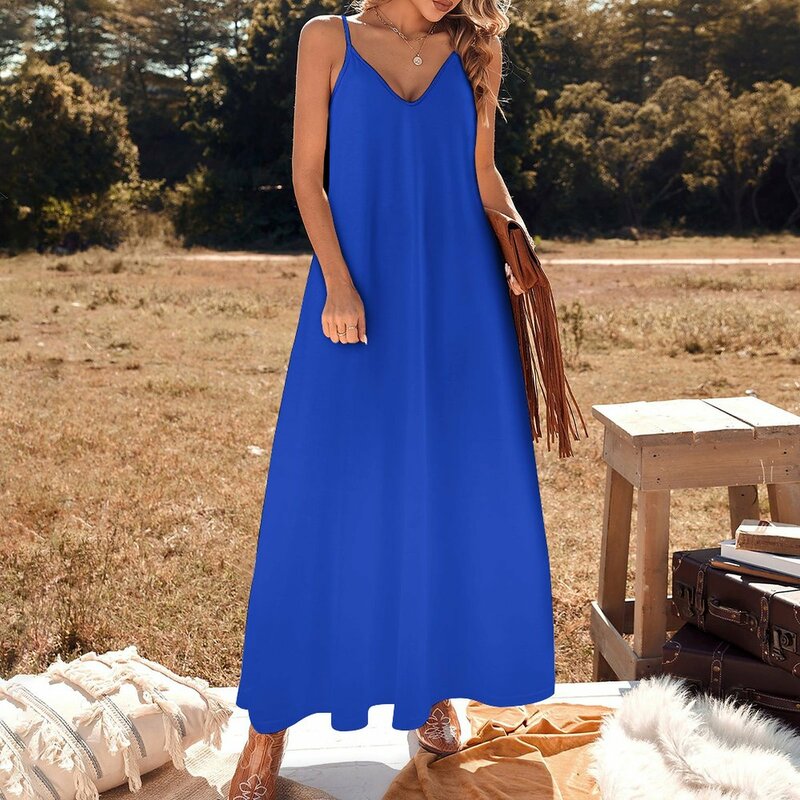 Persian Blue Sleeveless Dress evening dress ladies elegant and pretty women's dresses dresses for womens 2024