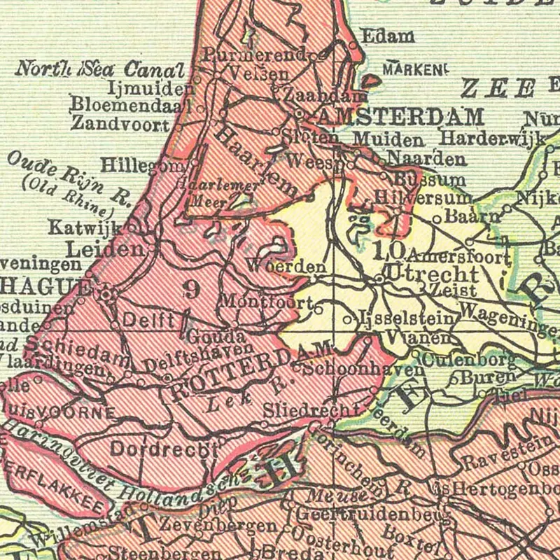 42*59 см, коллекция 1914 года, карта Бельгии и Нидерландов, винтажный настенный художественный плакат, женская школа