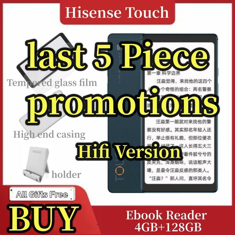 Echte Google Play Store Hisense Touch Reader E-Book Google App 4,3-Zoll-Tintenbildschirm Auge Hifi Metall gehäuse