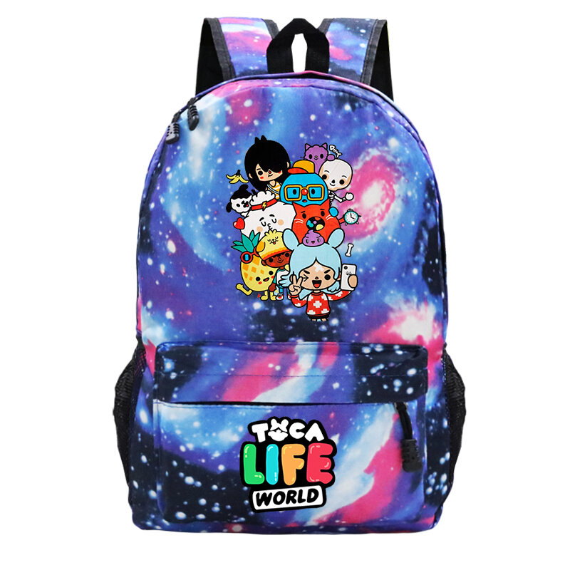 Рюкзак игровой Toca Life World для мальчиков и девочек, детская школьная сумка с аниме рисунком, милый школьный ранец, повседневная сумка