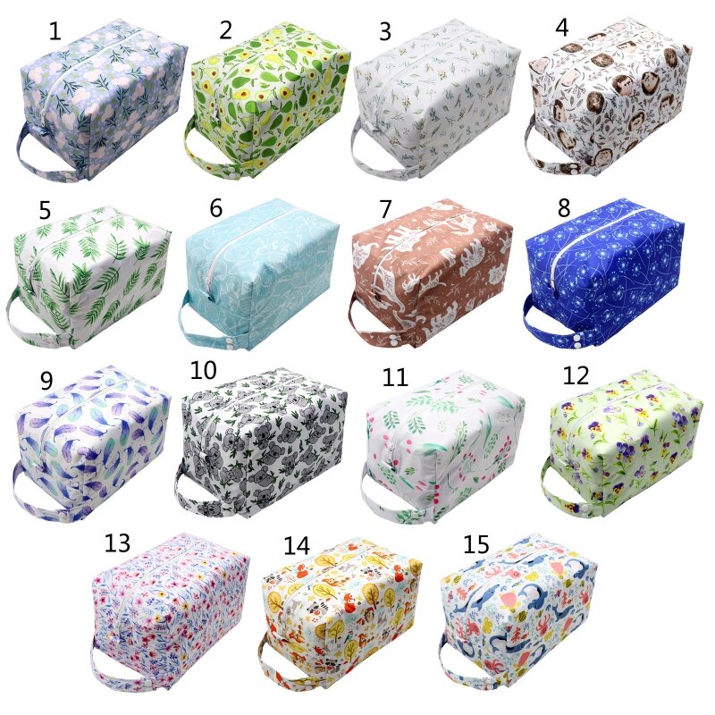 Reusable Cloth Diaper Wet Dry Bags Large Hanging with Buttons for Stroller Waterproof Cloth Diaper Bag Drop shipping