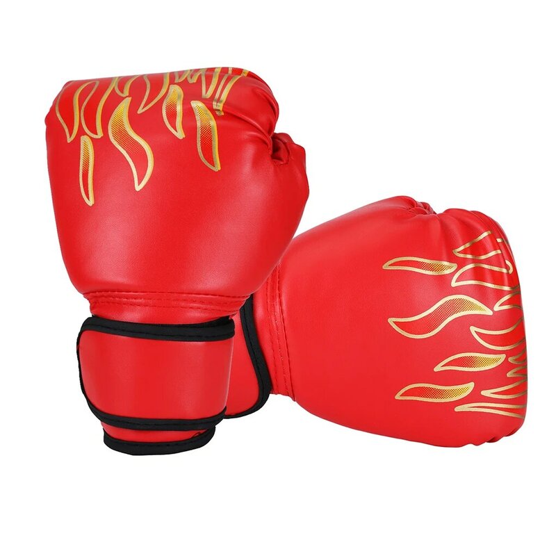 Kinder Kinder Boxen Handschuhe Professionelle Flamme Mesh Atmungsaktive PU Leder Flamme Handschuhe Sanda Boxing Trainings Handschuh