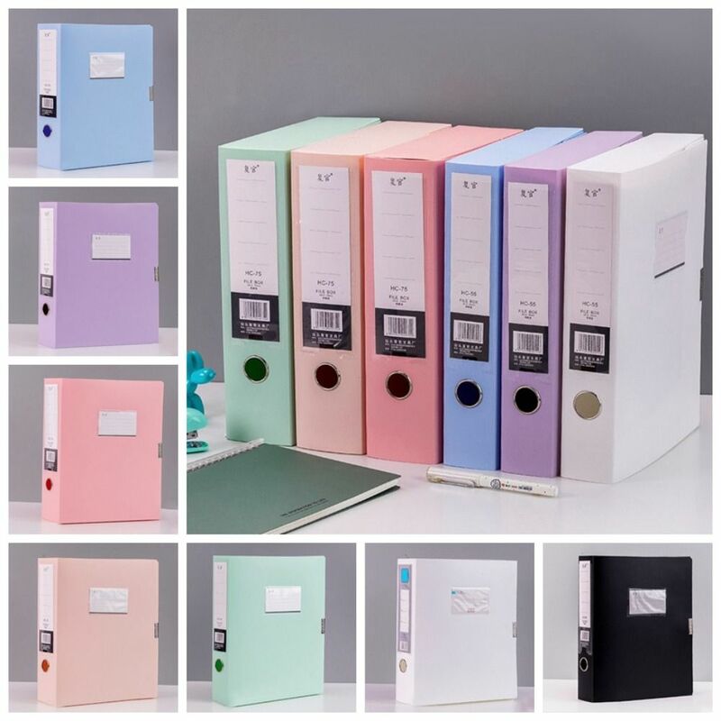 Wielofunkcyjne pudełko Organizer na dokumenty A4 pogrubione trwałe teczka na dokumenty prosty Organizer do projektów kolorystycznych Morandi