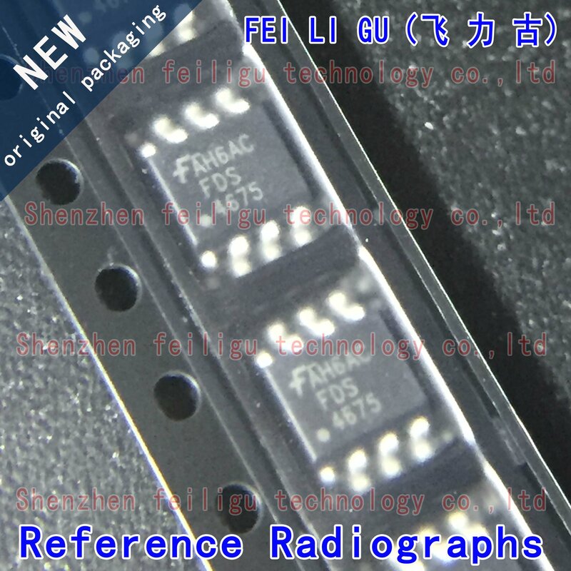 Componentes eletrônicos Pacote, FDS4675, 4675, SOP8, 40V, 11A, P-Channel, MOSFET, 100% novo, original, 1-30Pcs