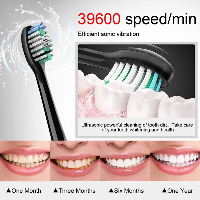 Sikat gigi elektrik cerdas sonik, sikat gigi elektrik Ultrasound IPX7 dapat diisi ulang 5 Mode, sikat gigi pemutih waktu cerdas Sarmocare S100