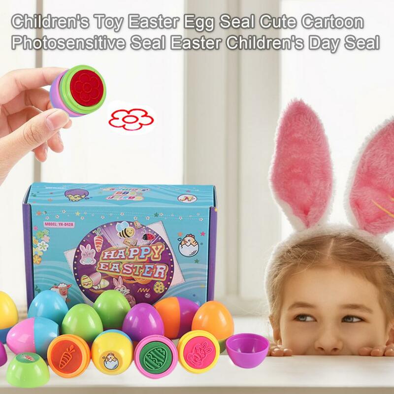 Przyjęcie wielkanocne dla dzieci preferuje zestaw stempli wielkanocnych z bogatymi wzory kreskówkowe na kreatywną zabawę dla dzieci na Wielkanoc dla dzieci