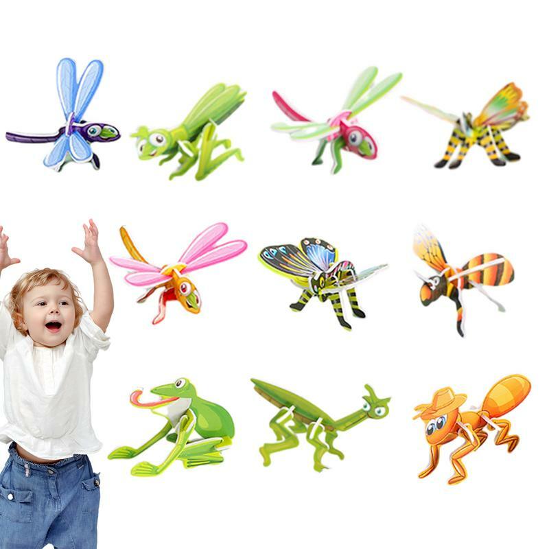 3D пазл с животными, 3D пазлы, игрушка, головоломка для мозга, Веселая игра, раннее обучение, для творческого мышления